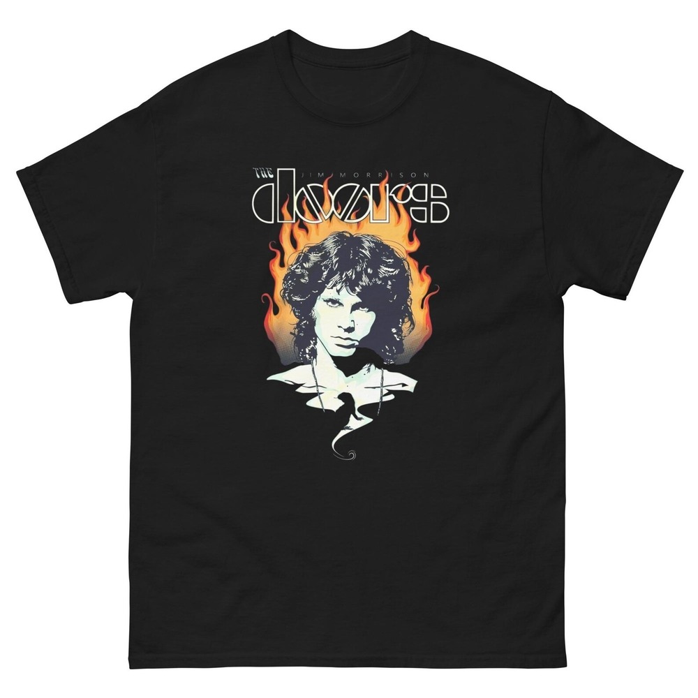 T-shirt Adult Black Jim Morrison The Doors